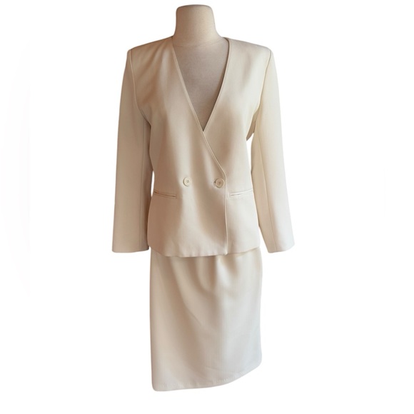 1980s‎ Joseph Feldman Off White Business Suit - Picture 1 of 5